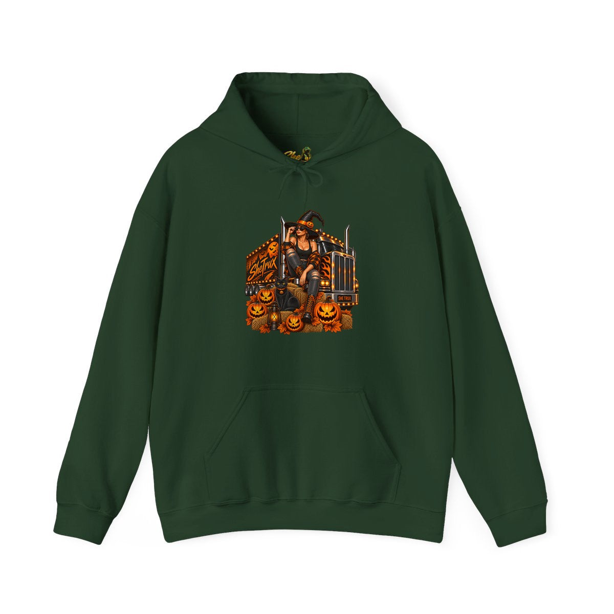 Halloween - Witch on Truck - Hoodie - Multiple Colors