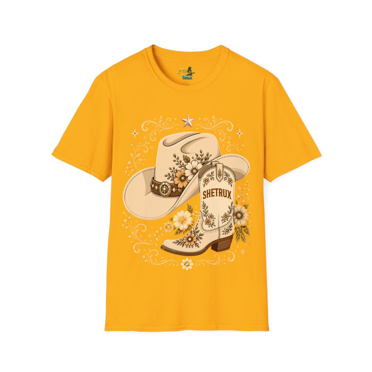 SheTrux Hat Boot Tan - T-Shirt - Multiple Colors