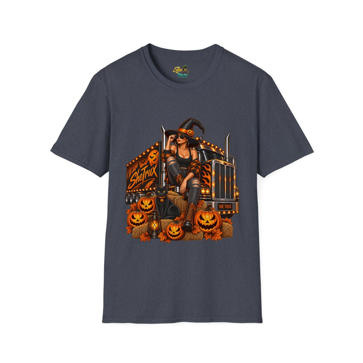 Halloween - Witch on Truck - T-Shirt - Multiple Colors