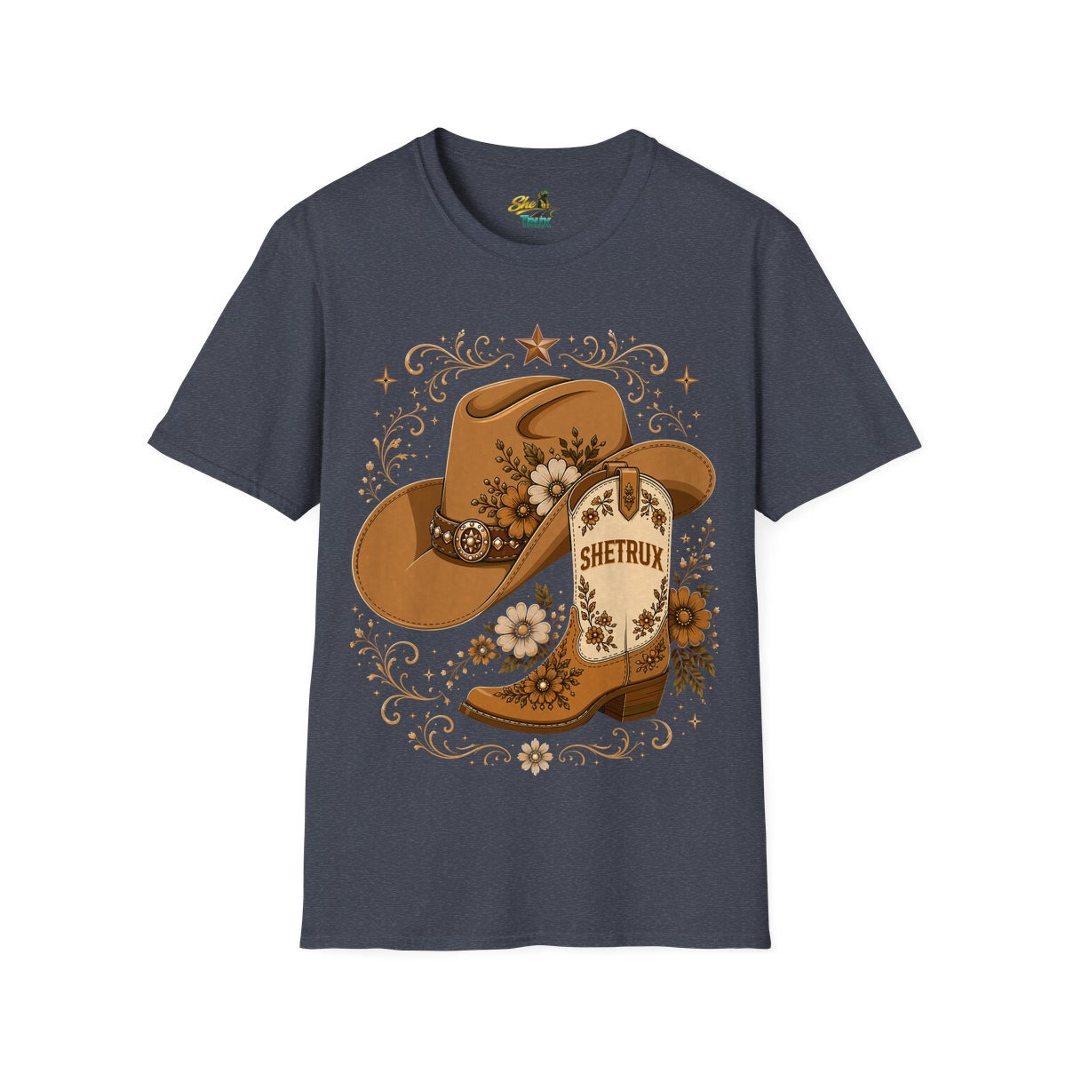 SheTrux Hat Boot Brown - T-Shirt - Multiple Colors
