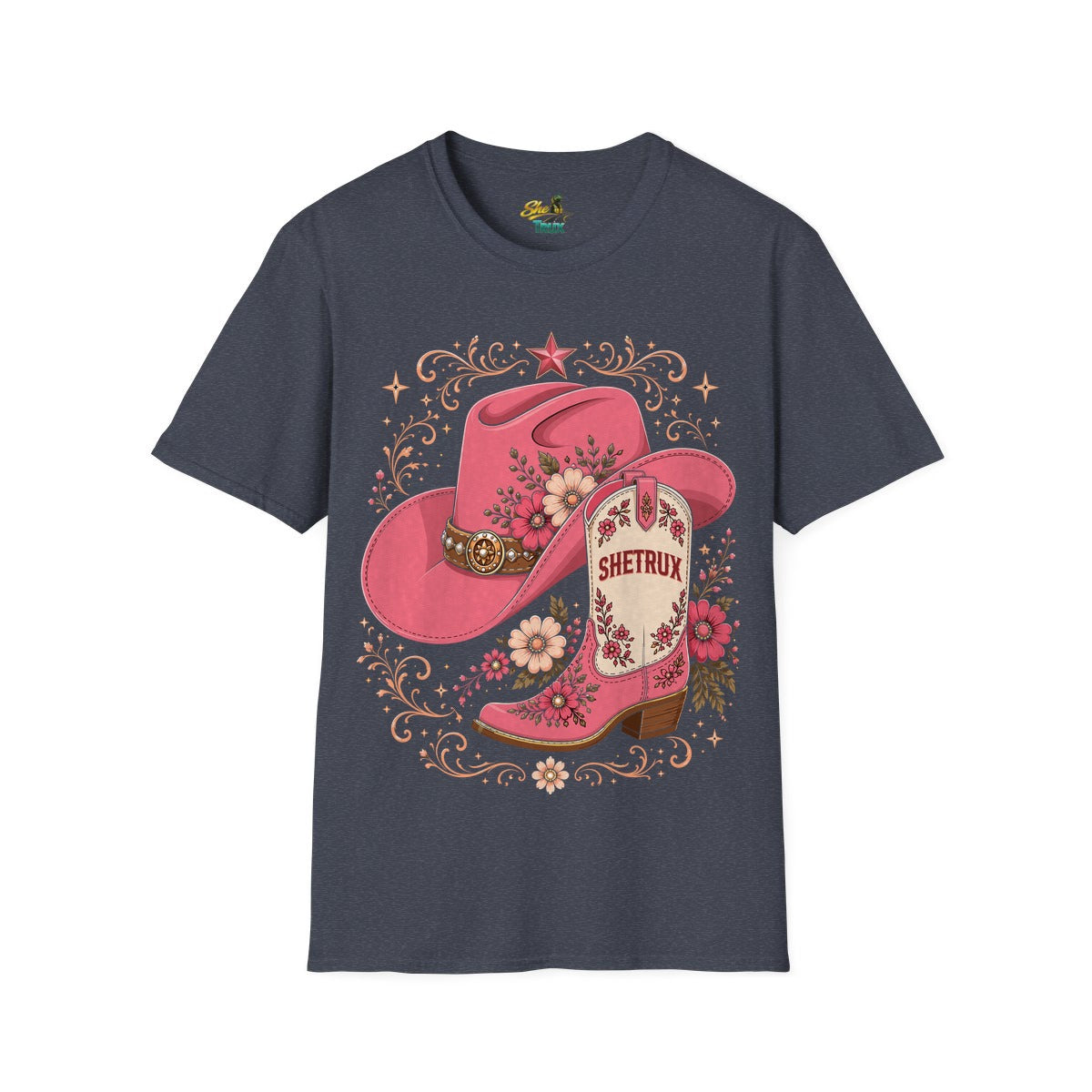 SheTrux Hat Boot Pink - T-Shirt - Multiple Colors