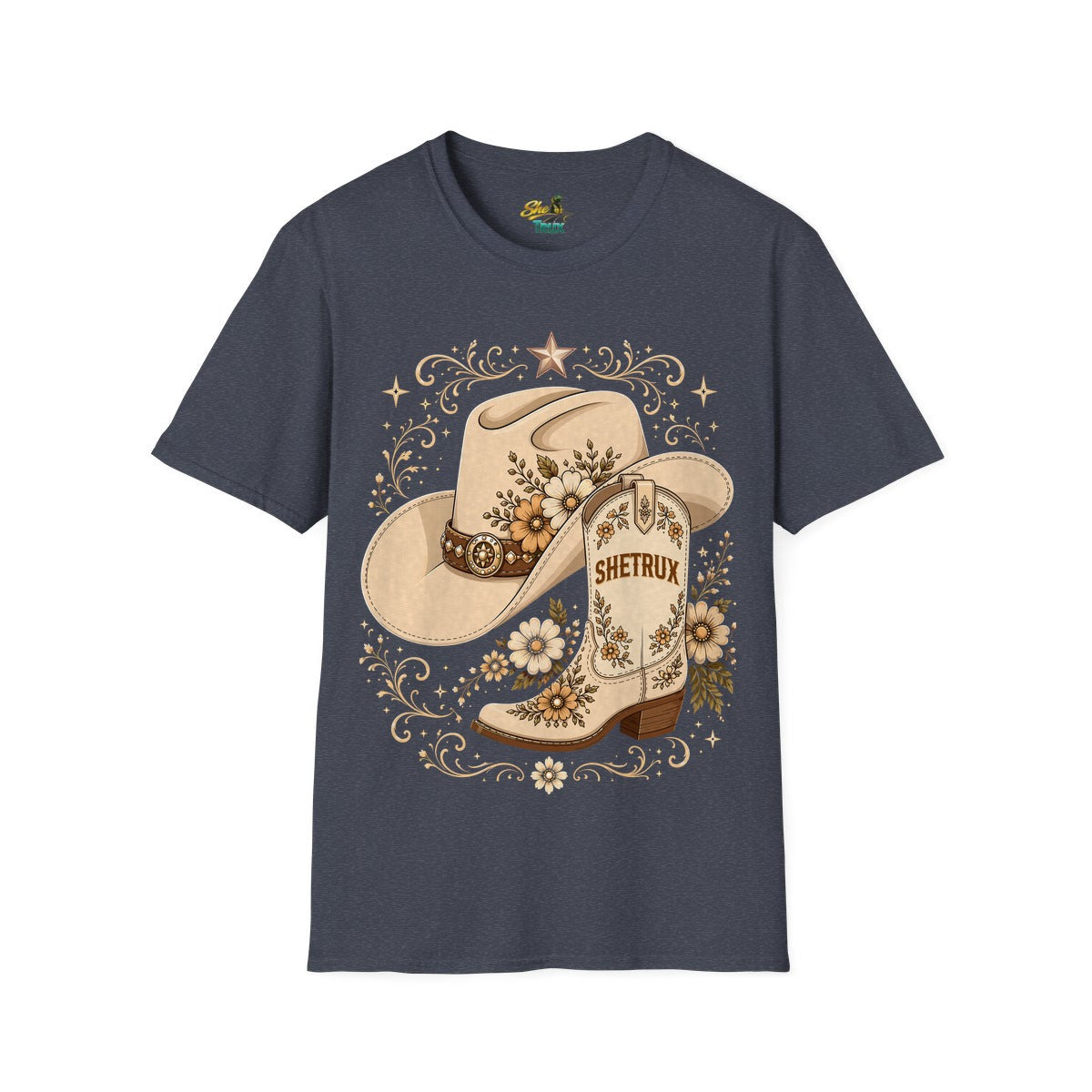SheTrux Hat Boot Tan - T-Shirt - Multiple Colors