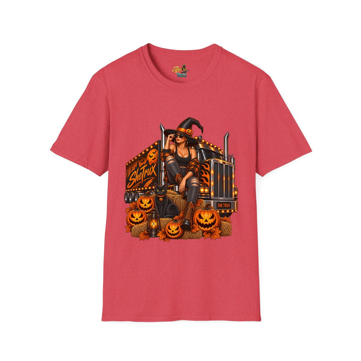 Halloween - Witch on Truck - T-Shirt - Multiple Colors