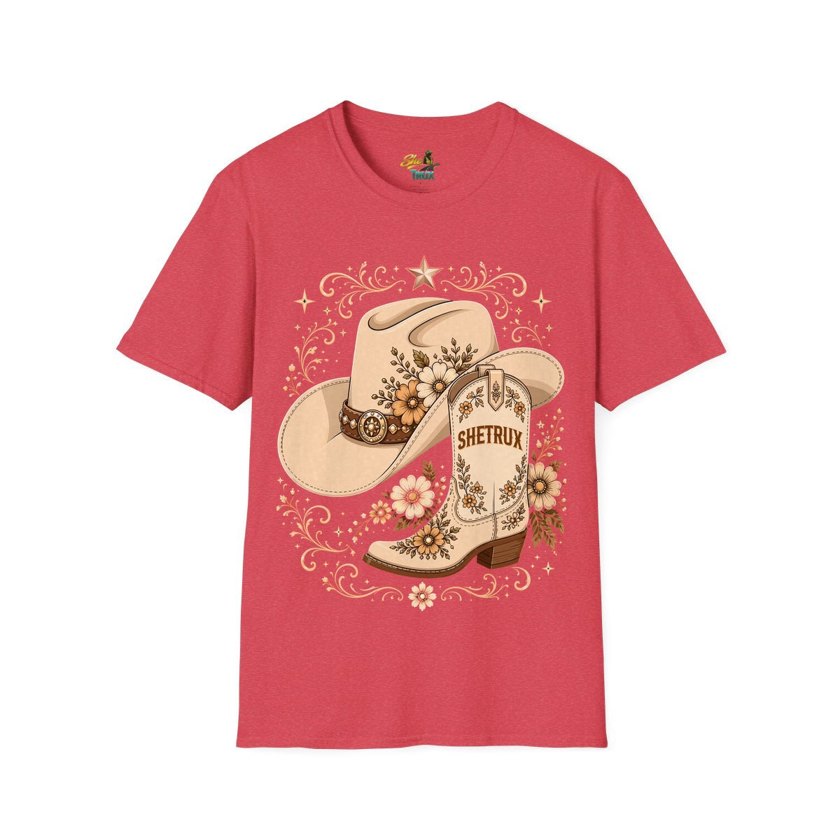 SheTrux Hat Boot Tan - T-Shirt - Multiple Colors