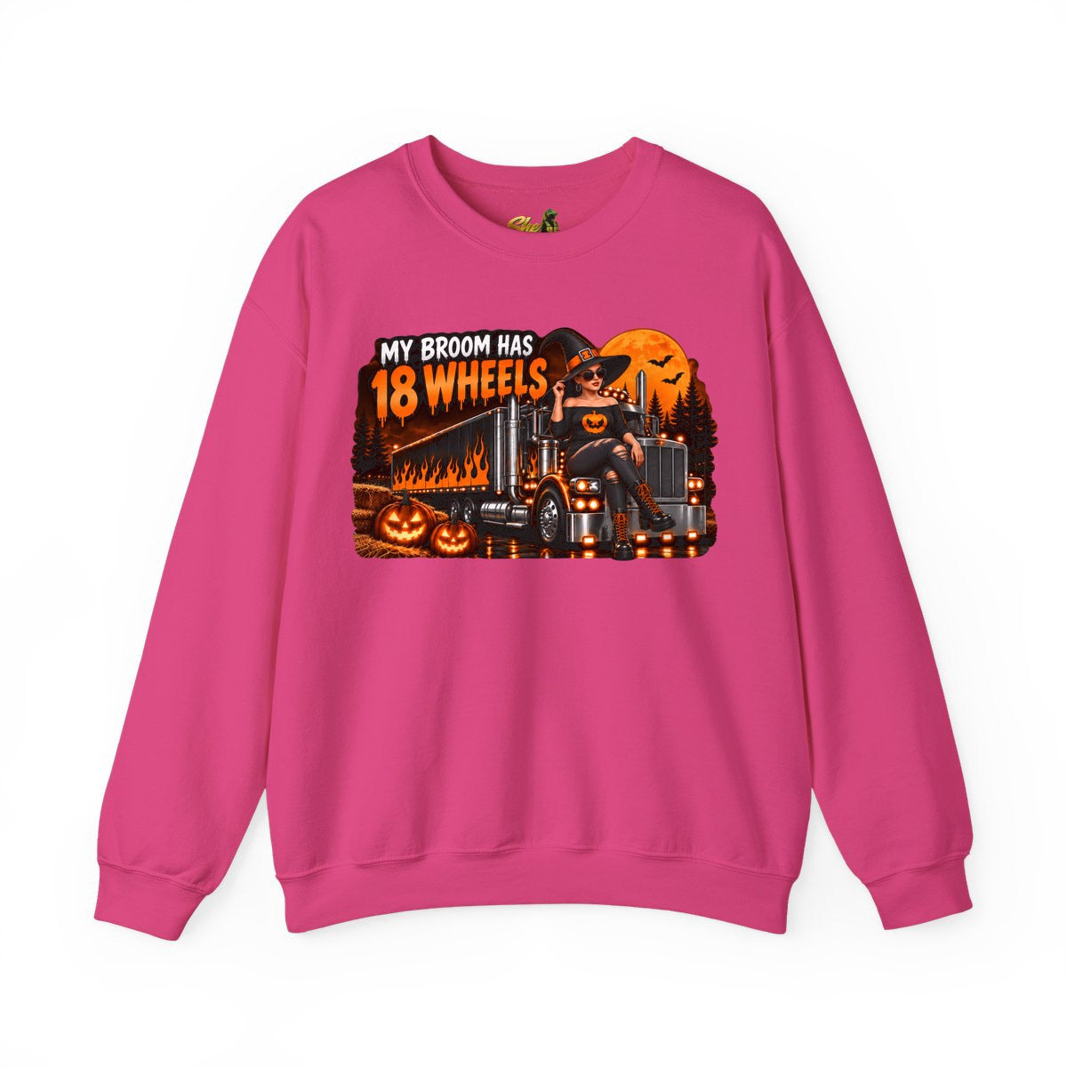 Halloween - My Broom Has 18 Wheels - Sweatshirt - Multiple Colors