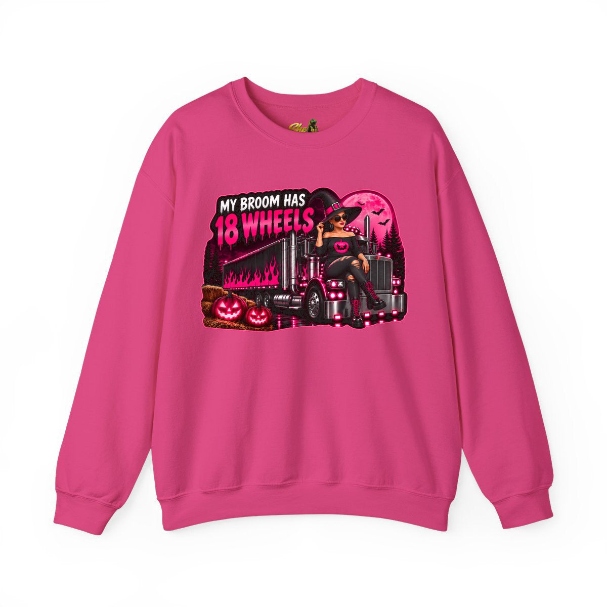 Halloween - My Broom Has 18 Wheels - Sweatshirt - Multiple Colors