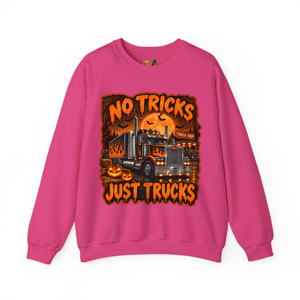 Halloween - No Tricks Just Trucks - Sweatshirt - Multiple Colors