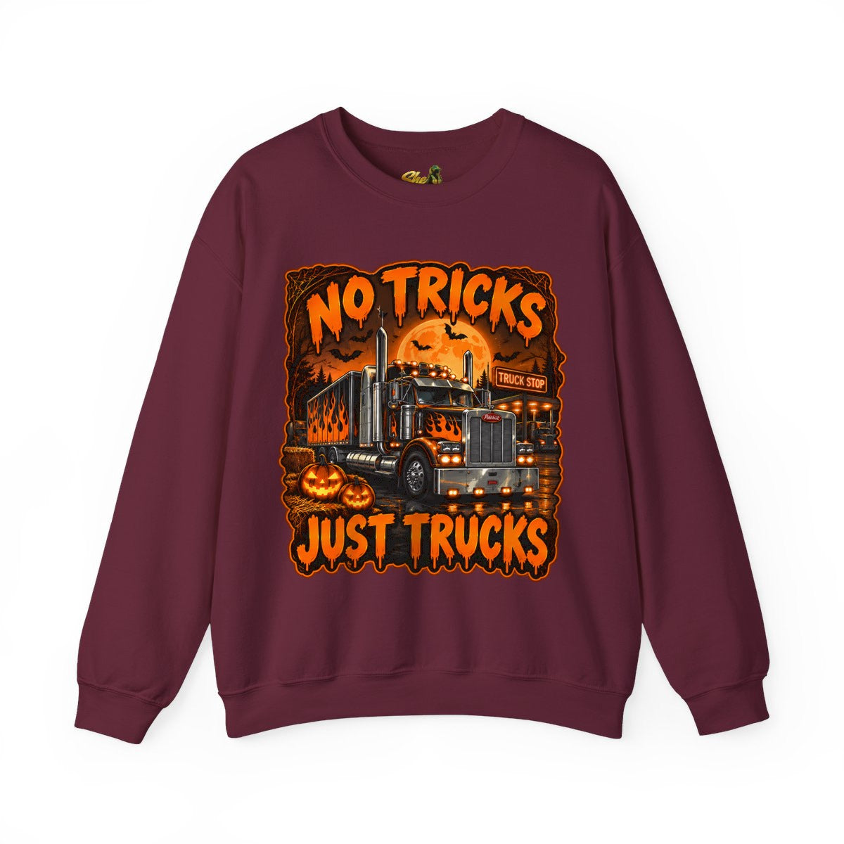 Halloween - No Tricks Just Trucks - Sweatshirt - Multiple Colors
