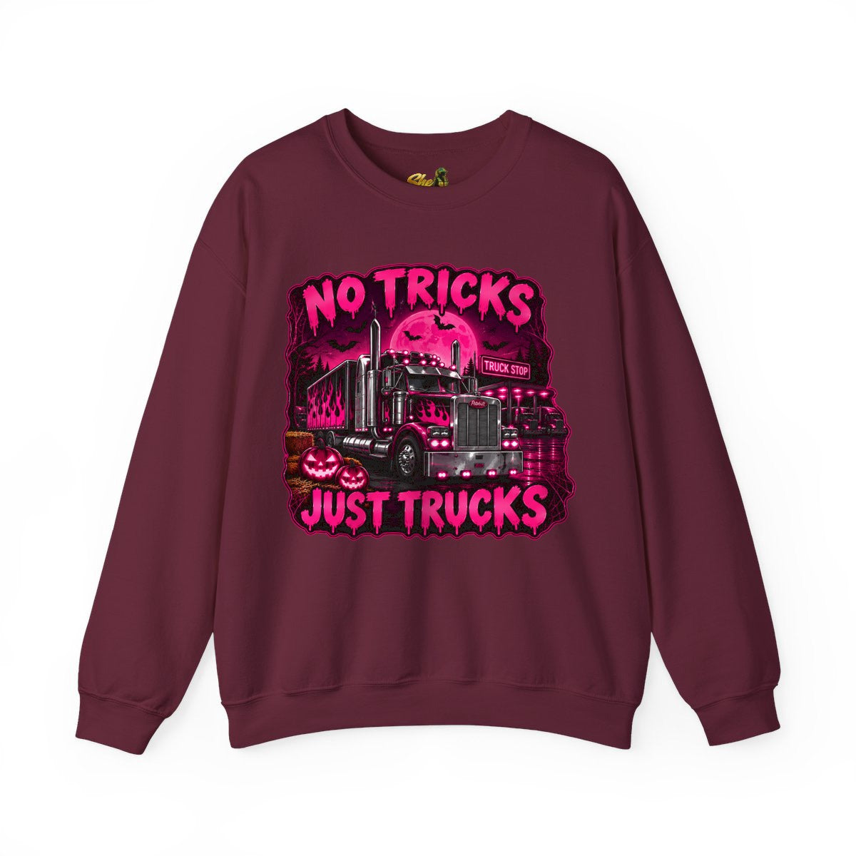 Halloween - No Tricks Just Trucks - Sweatshirt - Multiple Colors