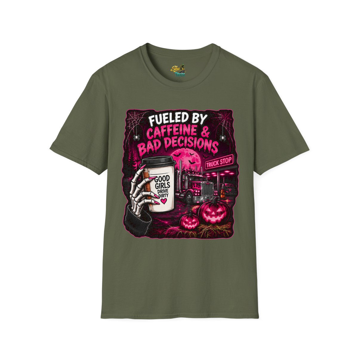 Halloween - Fueled By Caffeine and Bad Decisions - T-Shirt - Multiple Colors