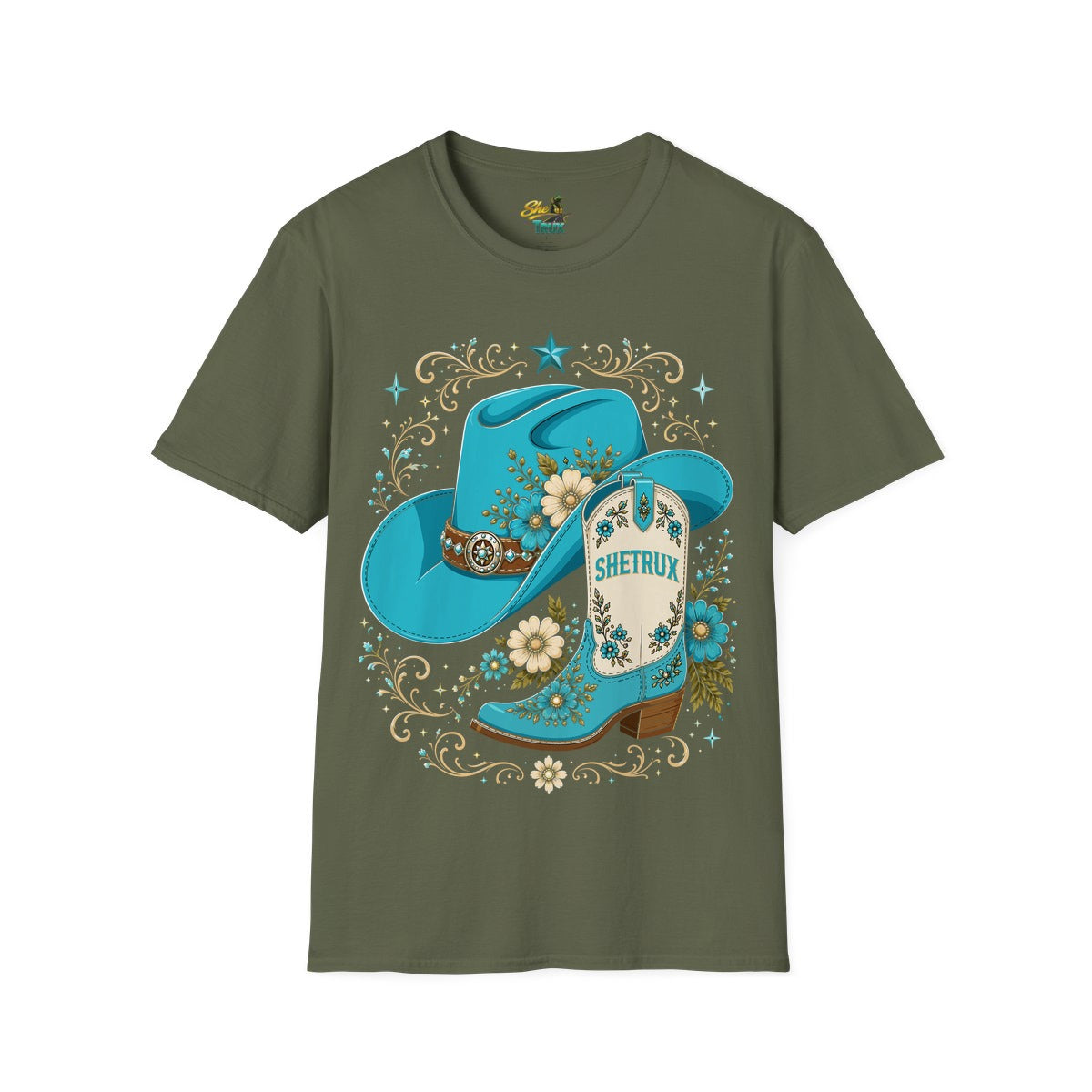 SheTrux Hat Boot Blue - T-Shirt - Multiple Colors