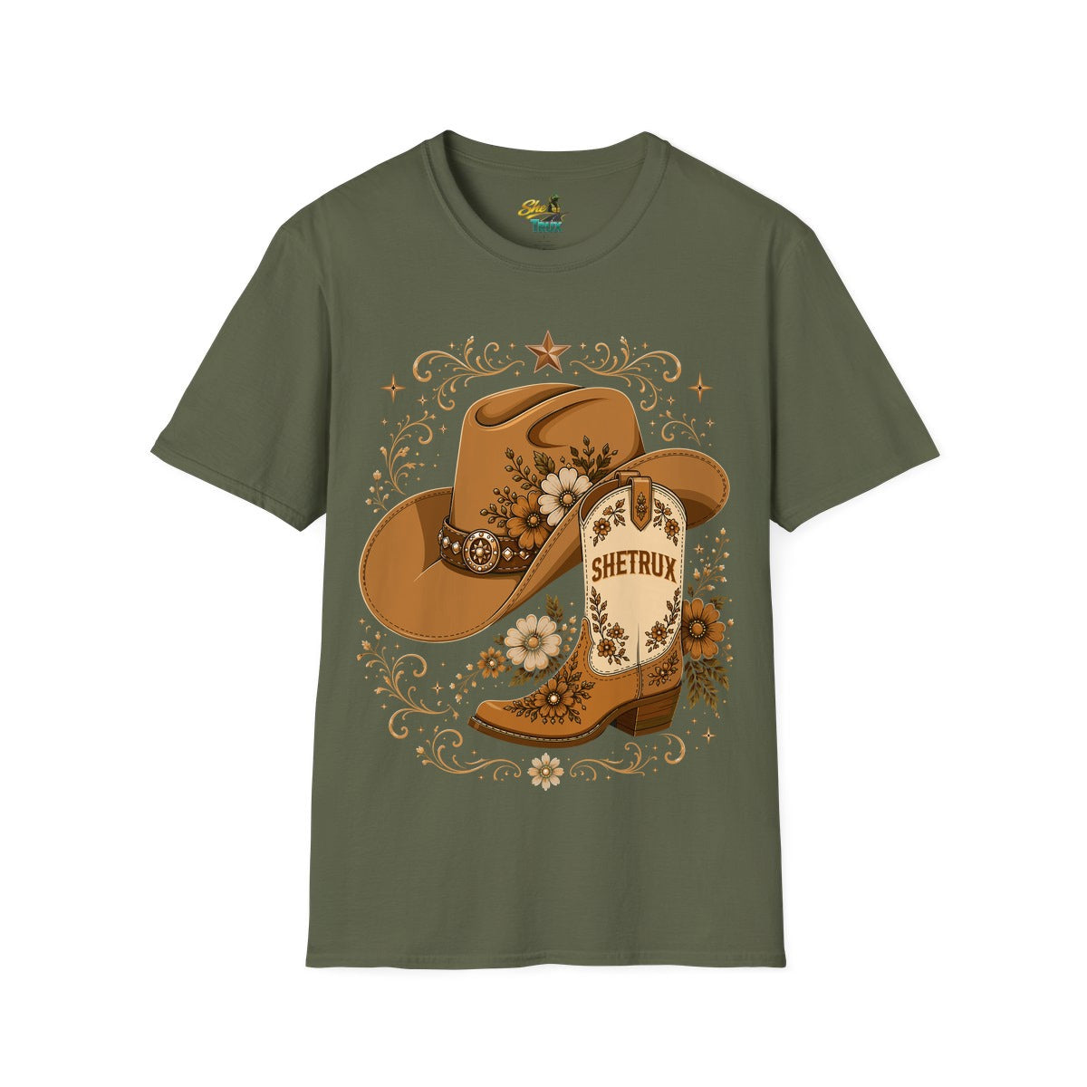 SheTrux Hat Boot Brown - T-Shirt - Multiple Colors