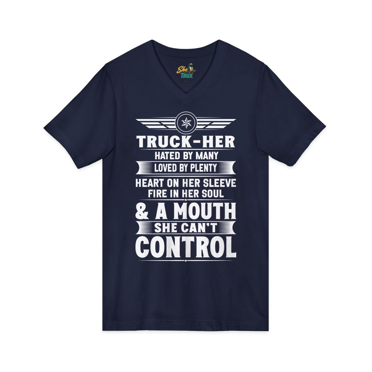 A Mouth She Can't Control - V-Neck - Multiple Colors