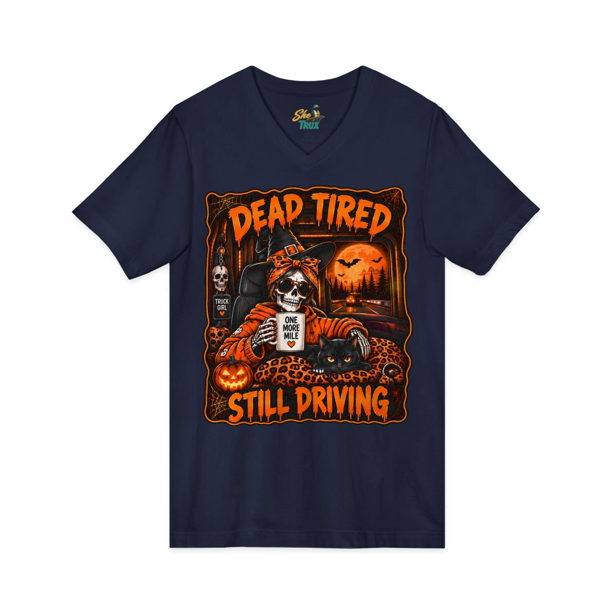 Halloween - Dead Tired, Still Driving - V-Neck - Multiple Colors