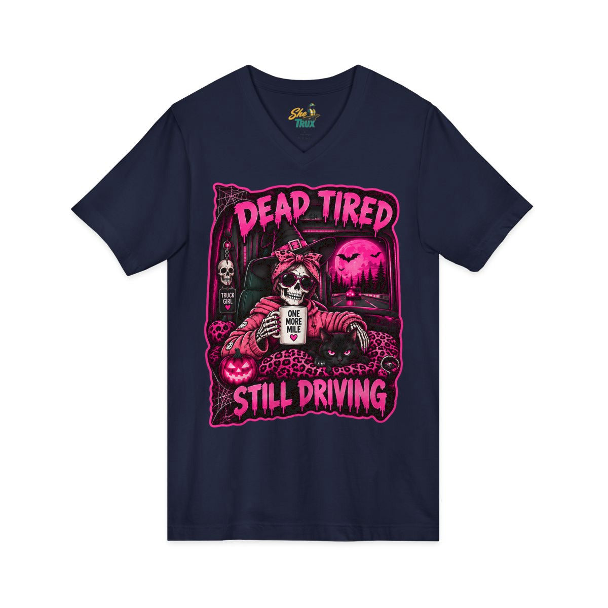 Halloween - Dead Tired, Still Driving - V-Neck - Multiple Colors