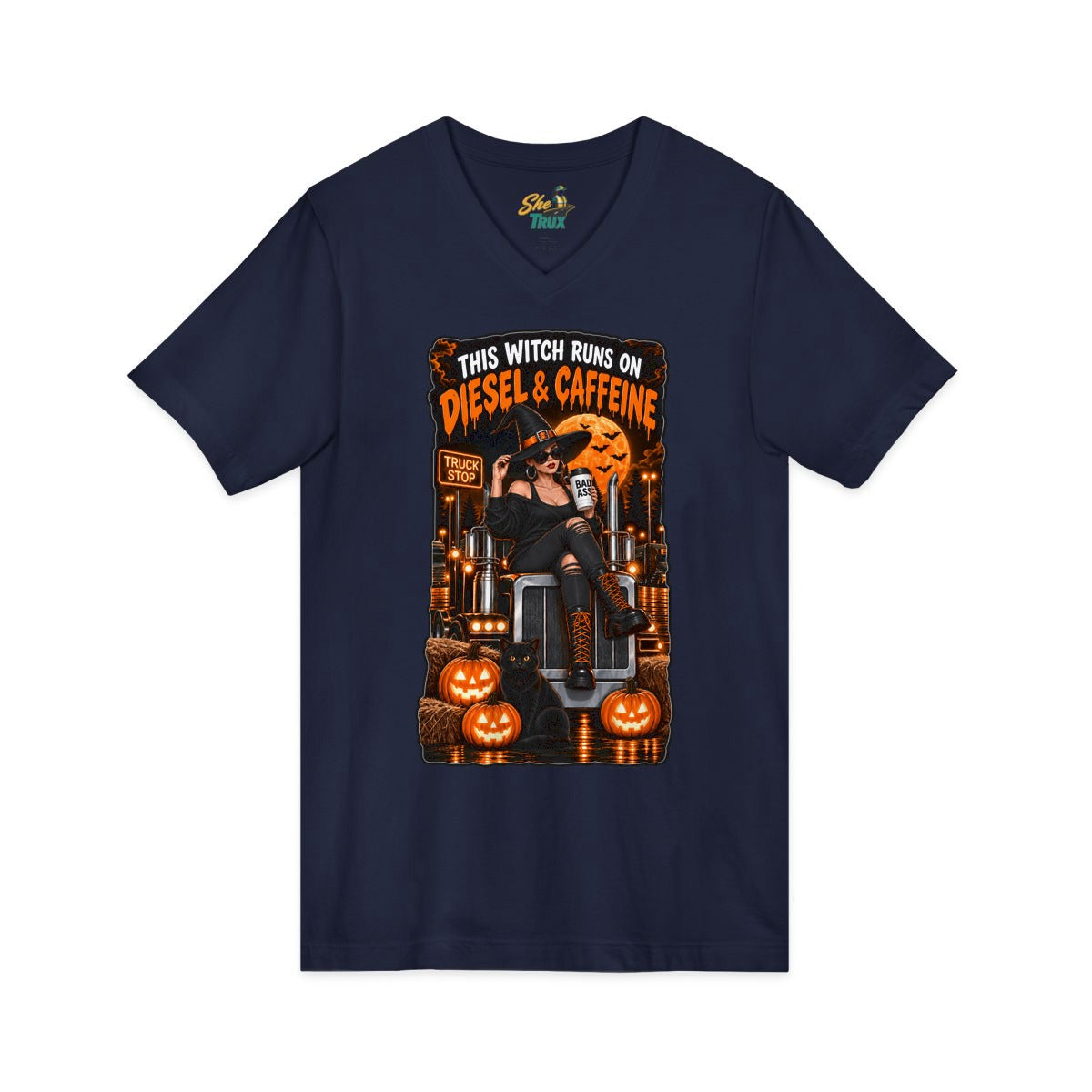 Halloween - Diesel and Caffeine - V-Neck - Multiple Colors