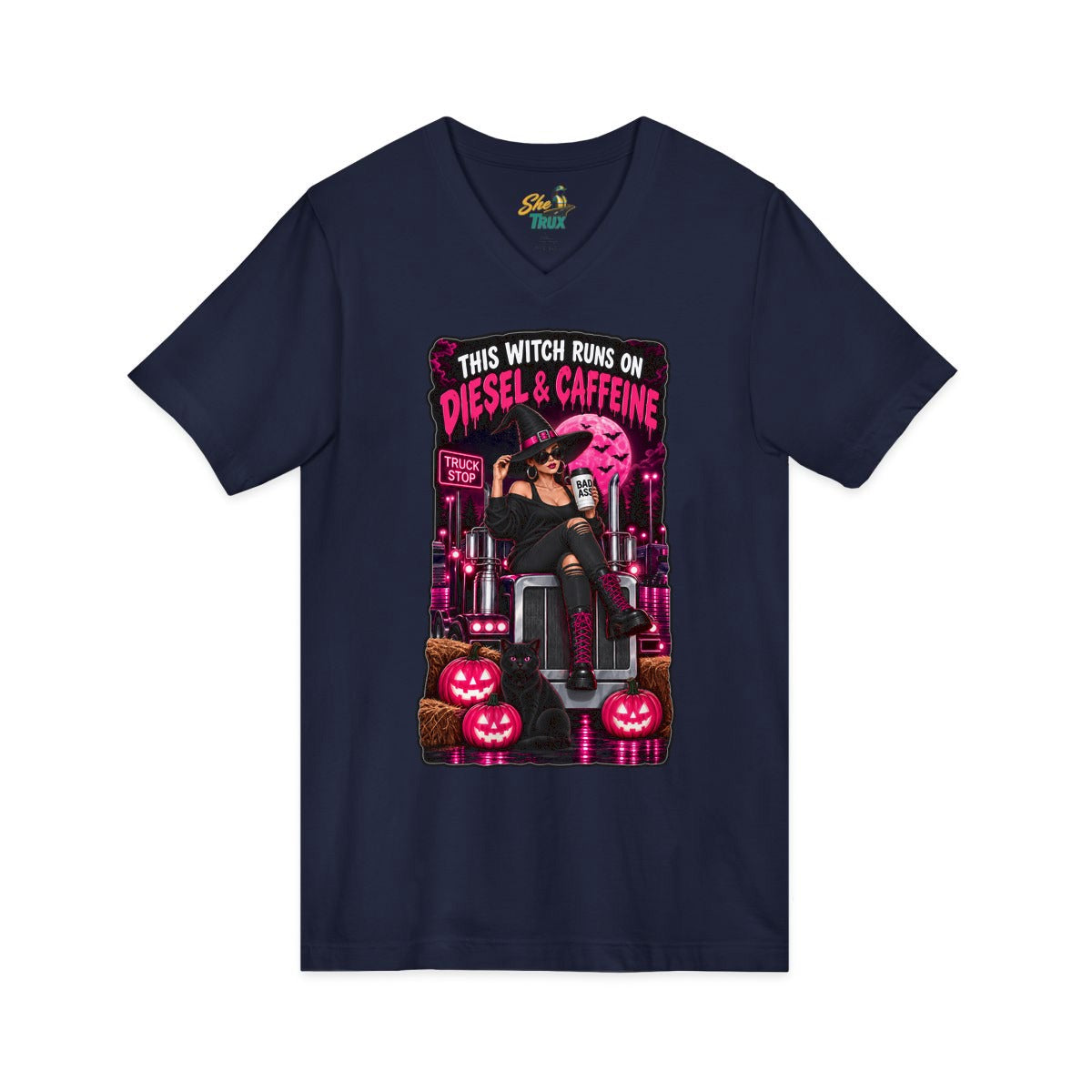Halloween - Diesel and Caffeine - V-Neck - Multiple Colors