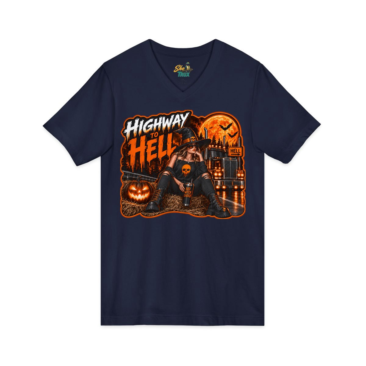 Halloween - Highway To Hell - V-Neck - Multiple Colors