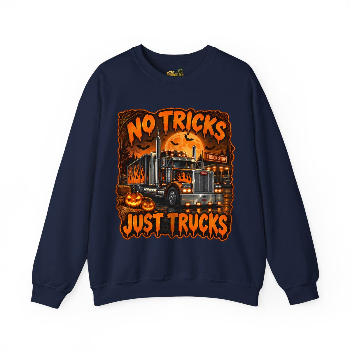Halloween - No Tricks Just Trucks - Sweatshirt - Multiple Colors