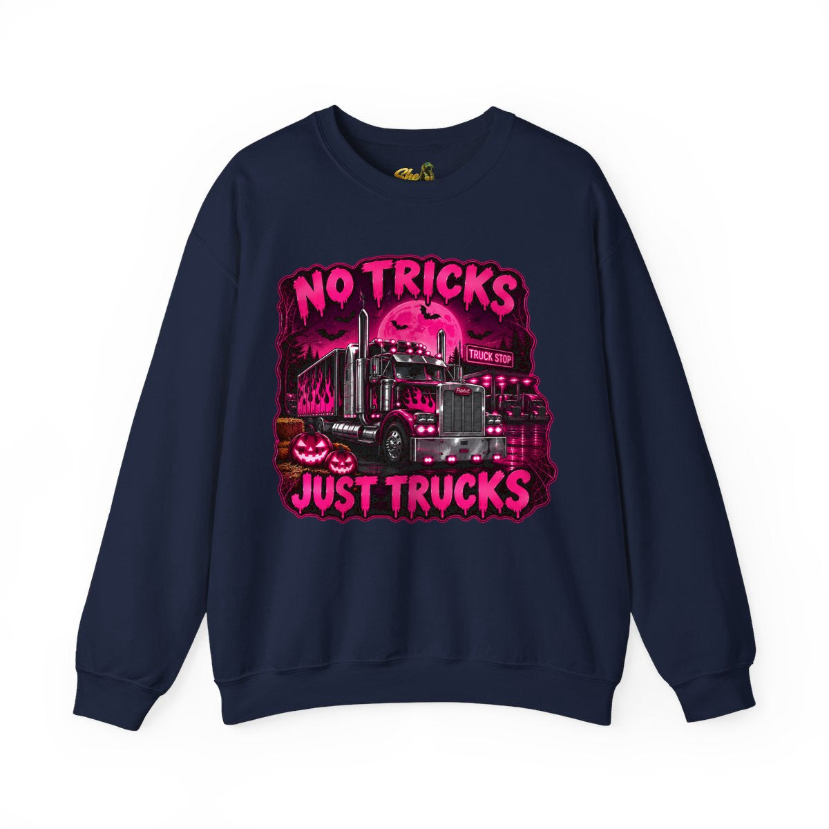 Halloween - No Tricks Just Trucks - Sweatshirt - Multiple Colors