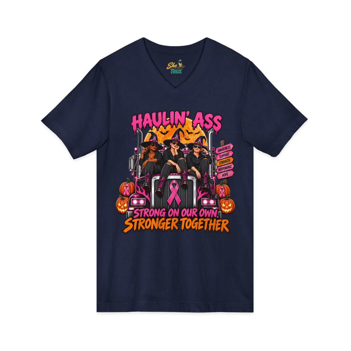 Halloween - Haulin' Ass, Stronger Together - V-Neck - Multiple Colors