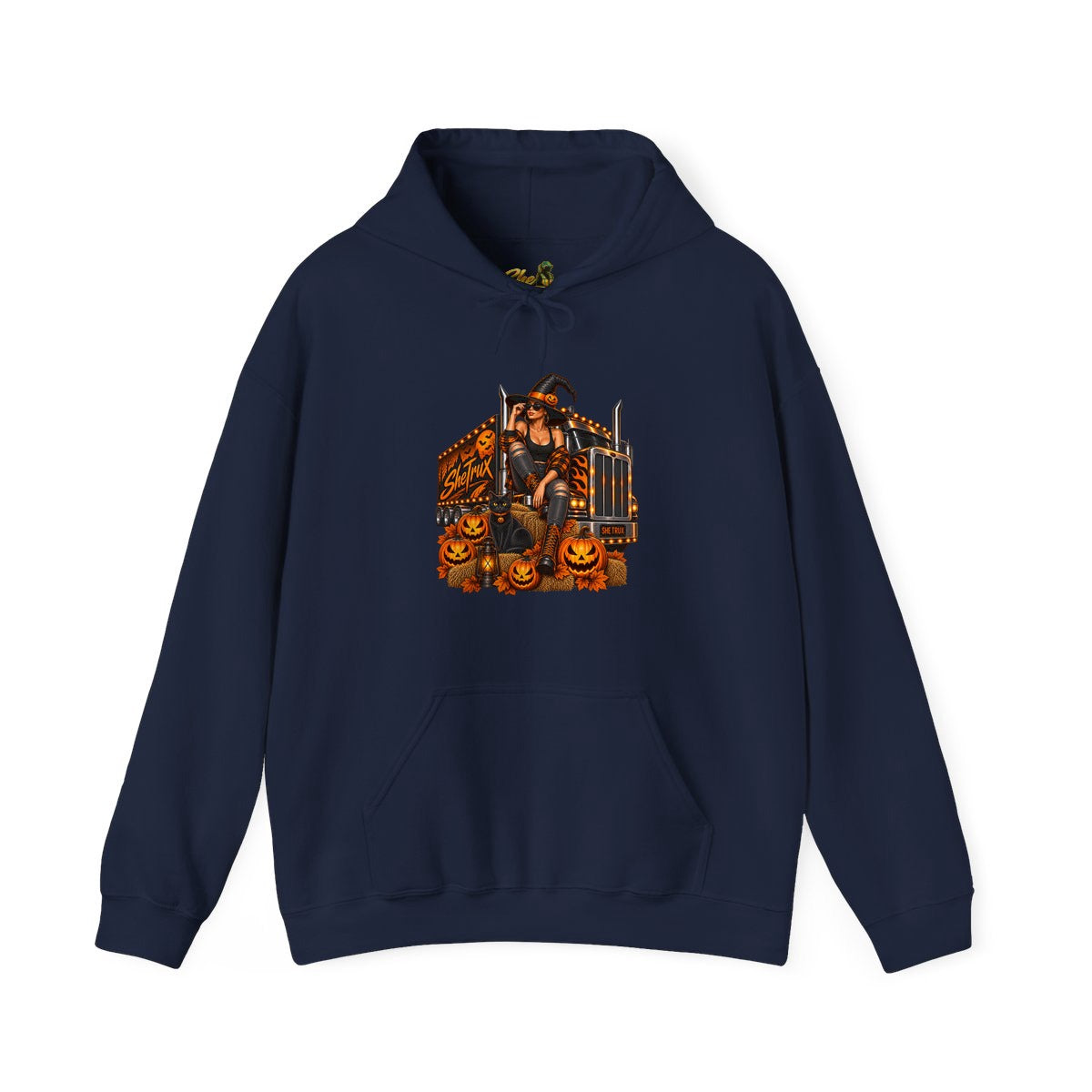 Halloween - Witch on Truck - Hoodie - Multiple Colors