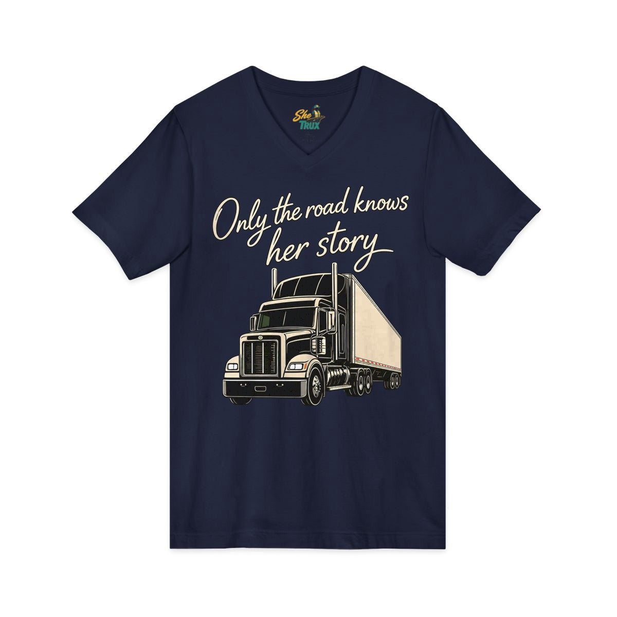 Only The Road Knows Her Story - V-Neck - Multiple Colors