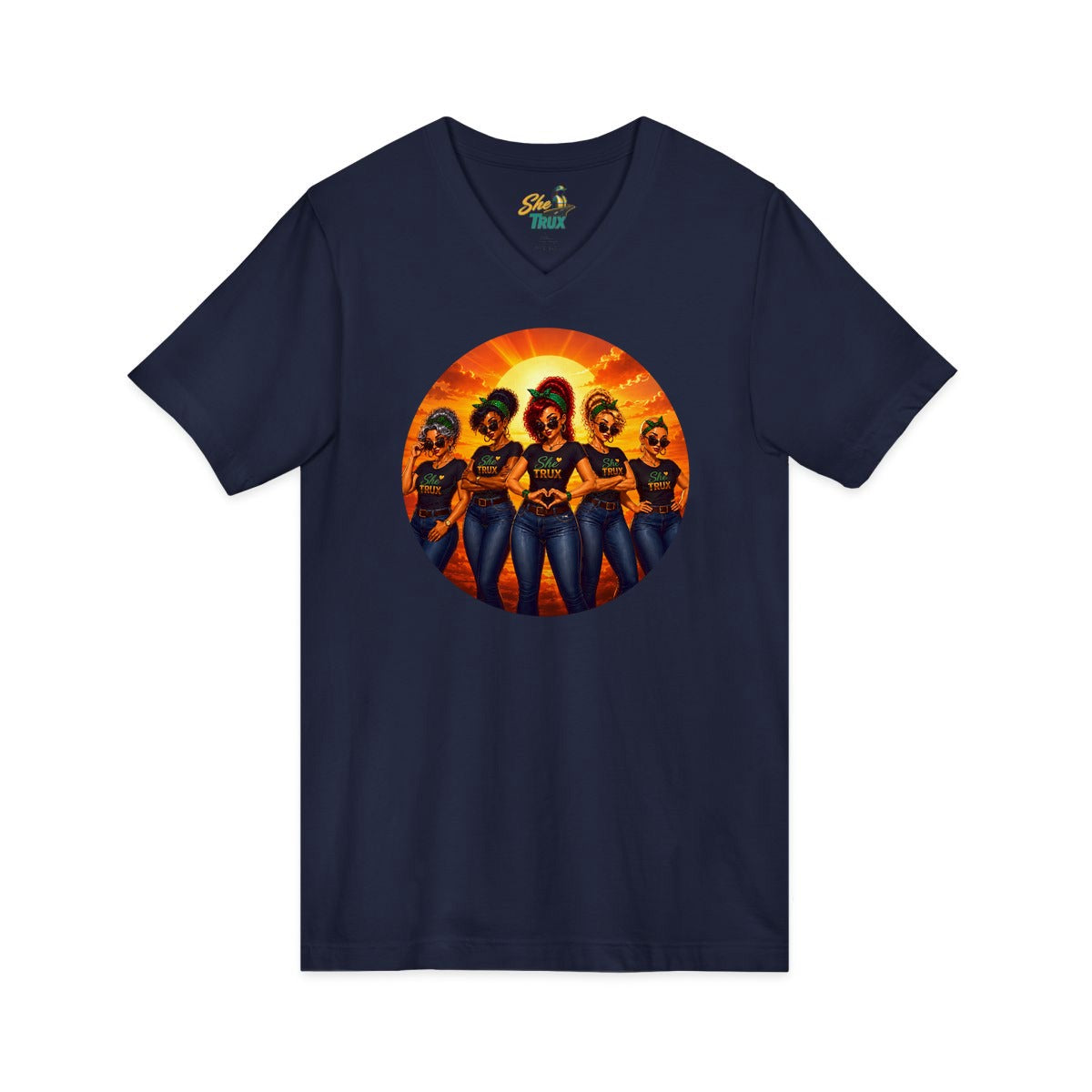 SheTrux Women Sunset - V-Neck - Multiple Colors
