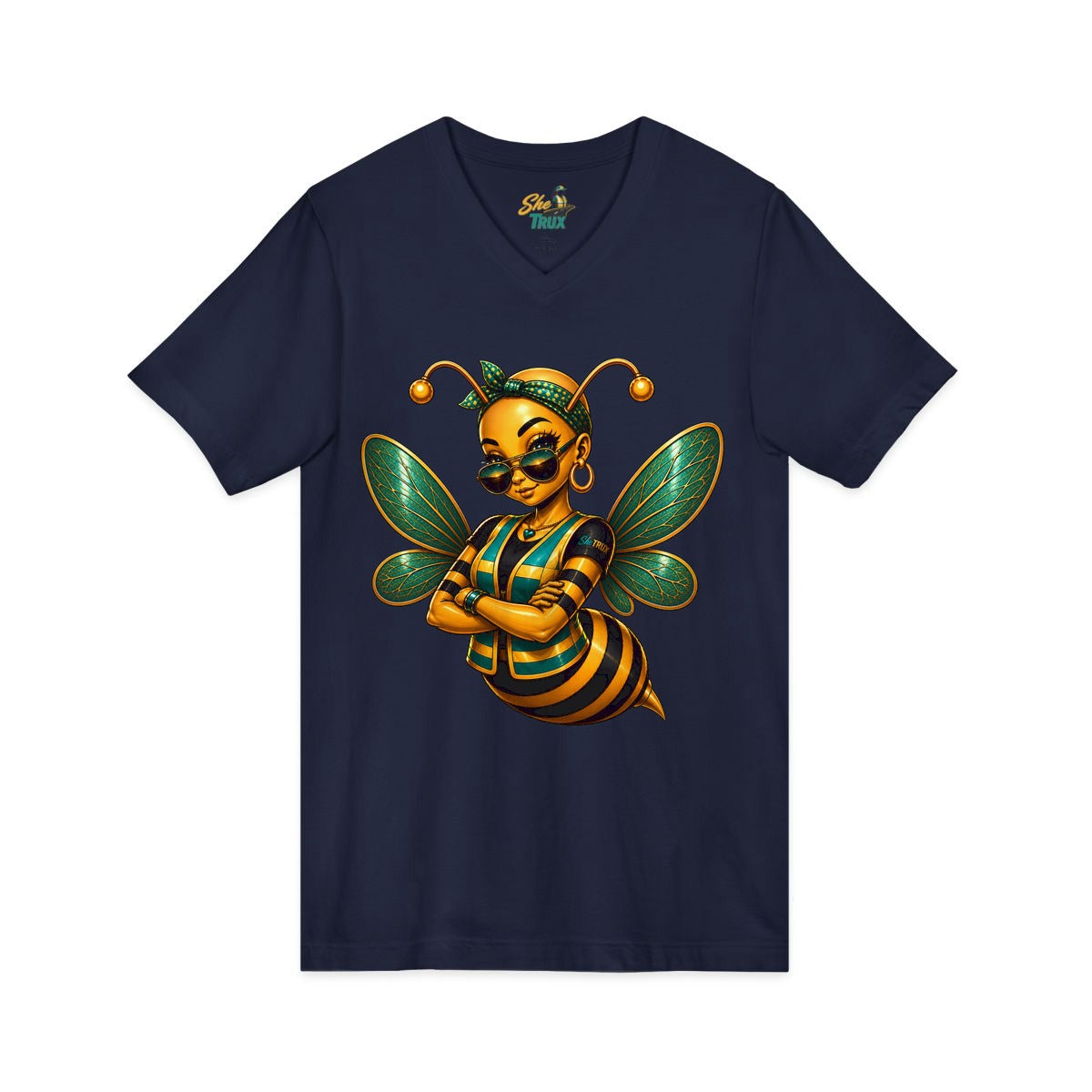 SheTrux Bee Bald - V-Neck - Multiple Colors