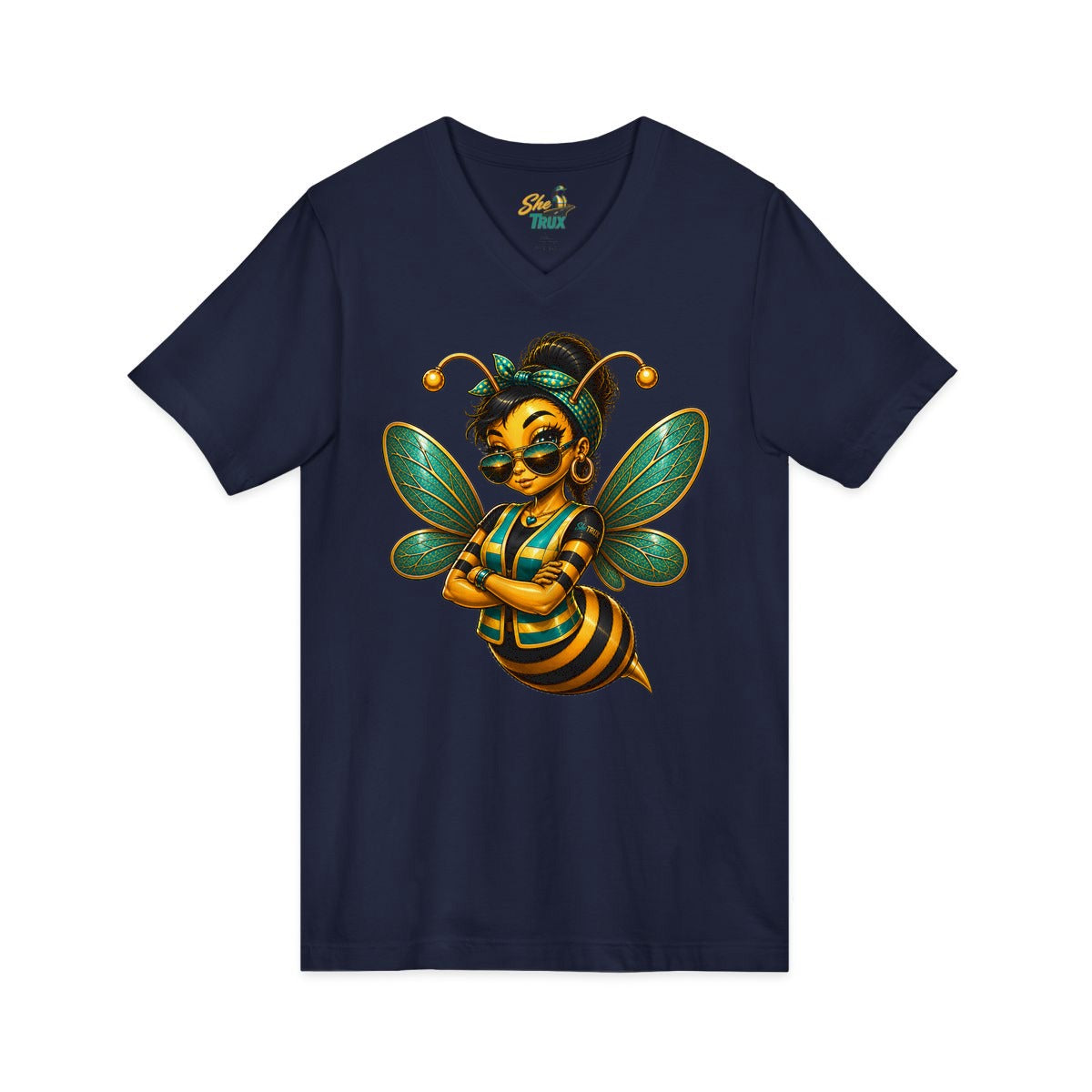 SheTrux Bee Black - V-Neck - Multiple Colors