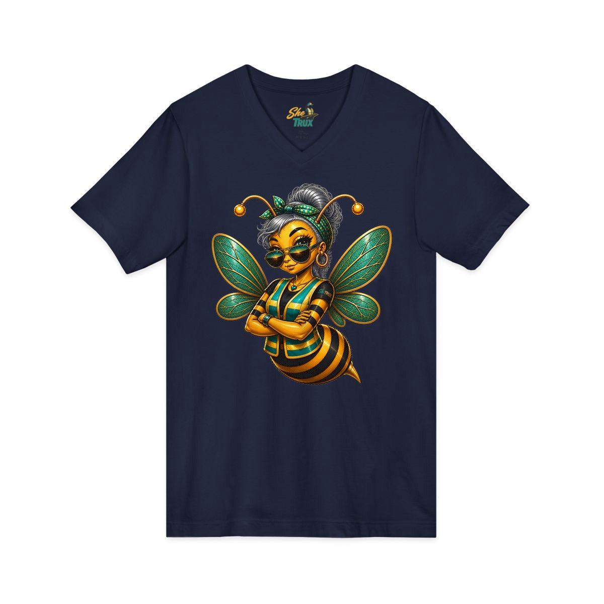 SheTrux Bee Gray - V-Neck - Multiple Colors