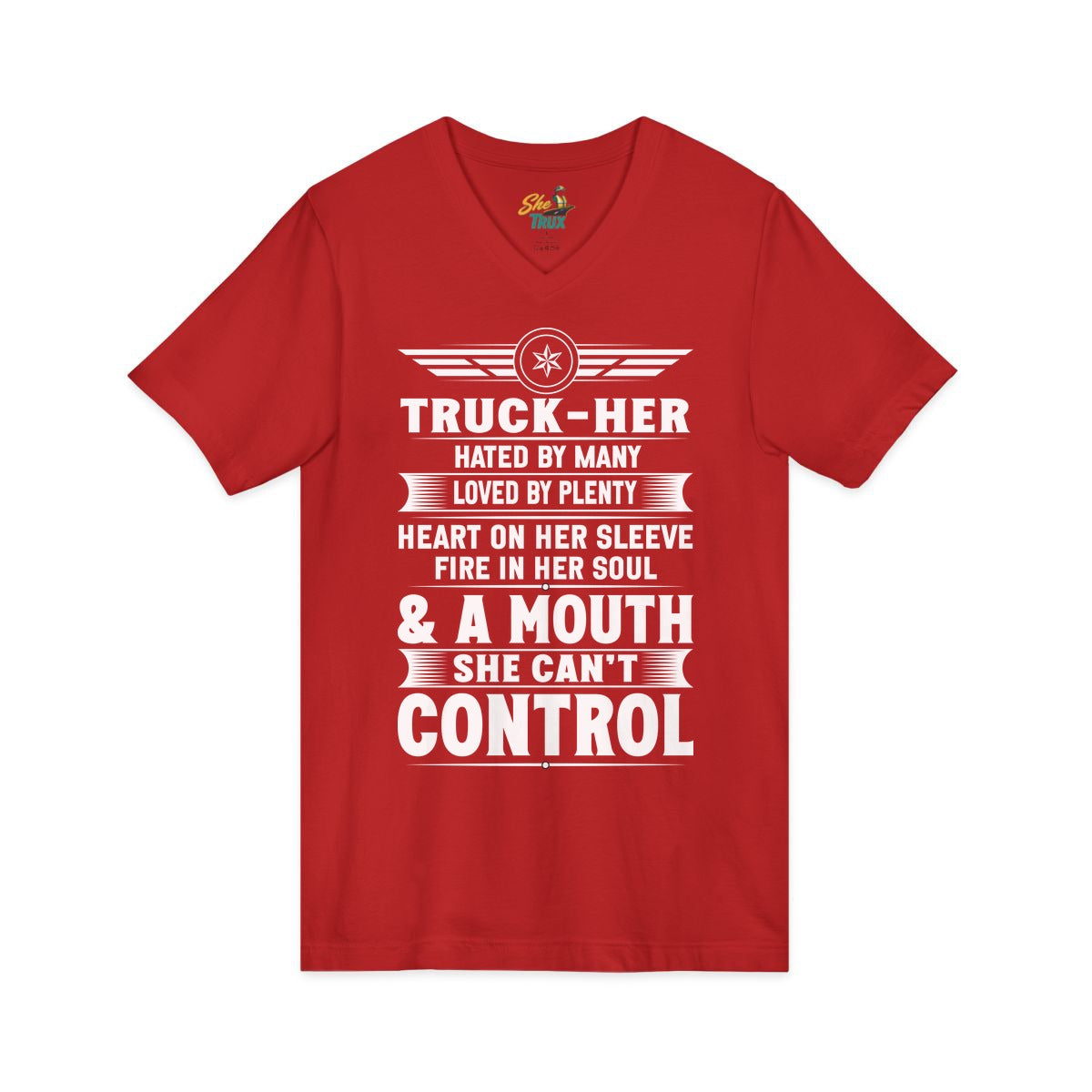 A Mouth She Can't Control - V-Neck - Multiple Colors