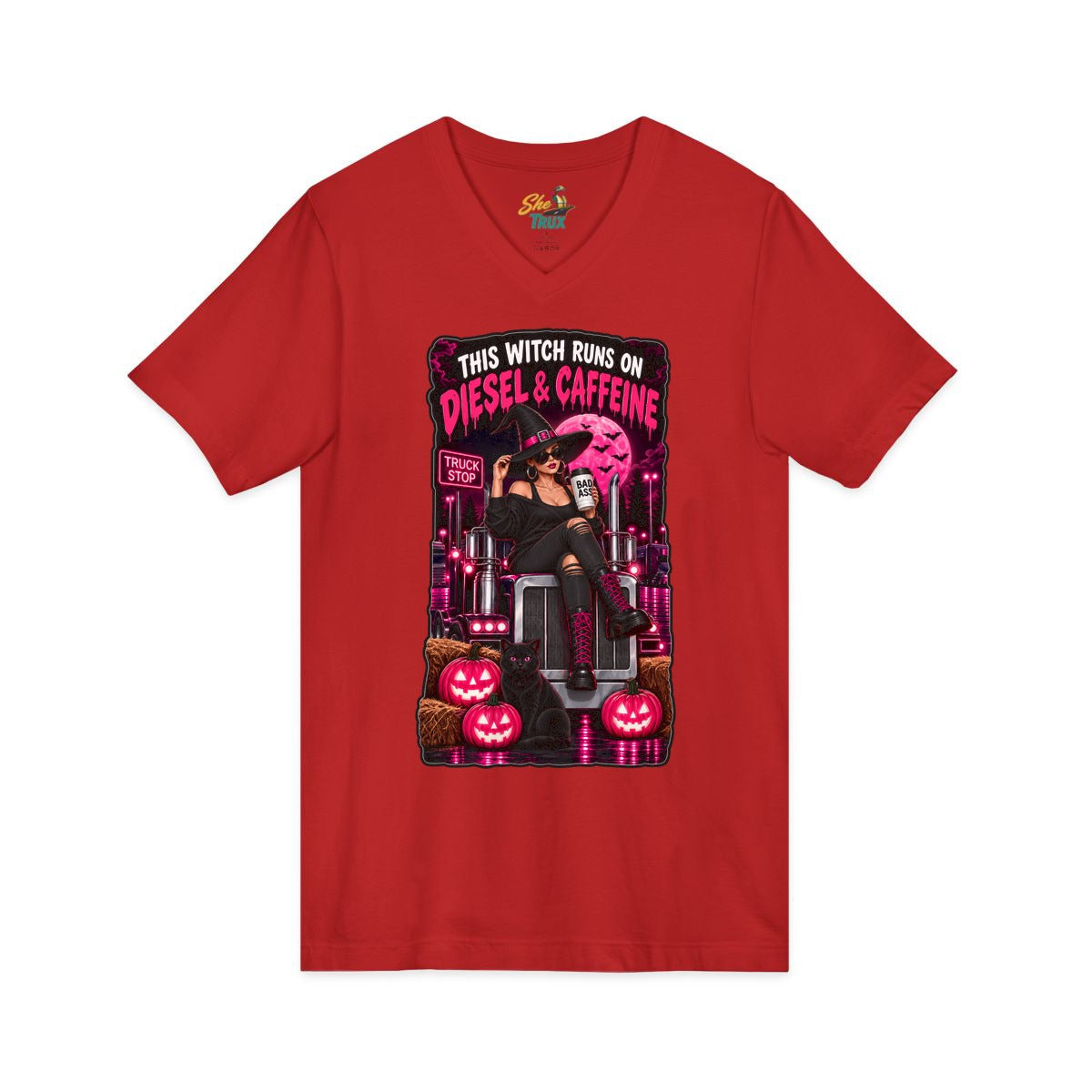 Halloween - Diesel and Caffeine - V-Neck - Multiple Colors
