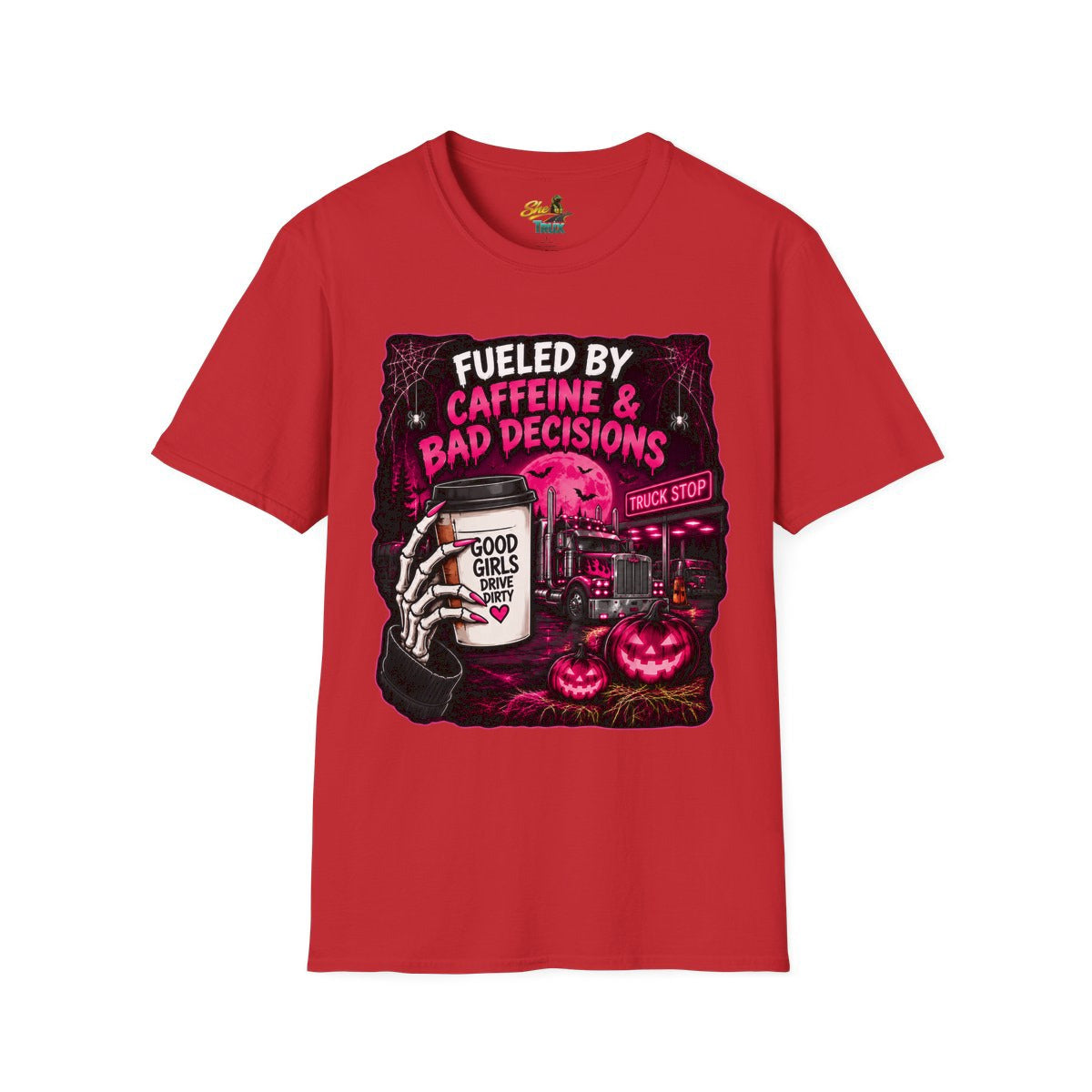 Halloween - Fueled By Caffeine and Bad Decisions - T-Shirt - Multiple Colors