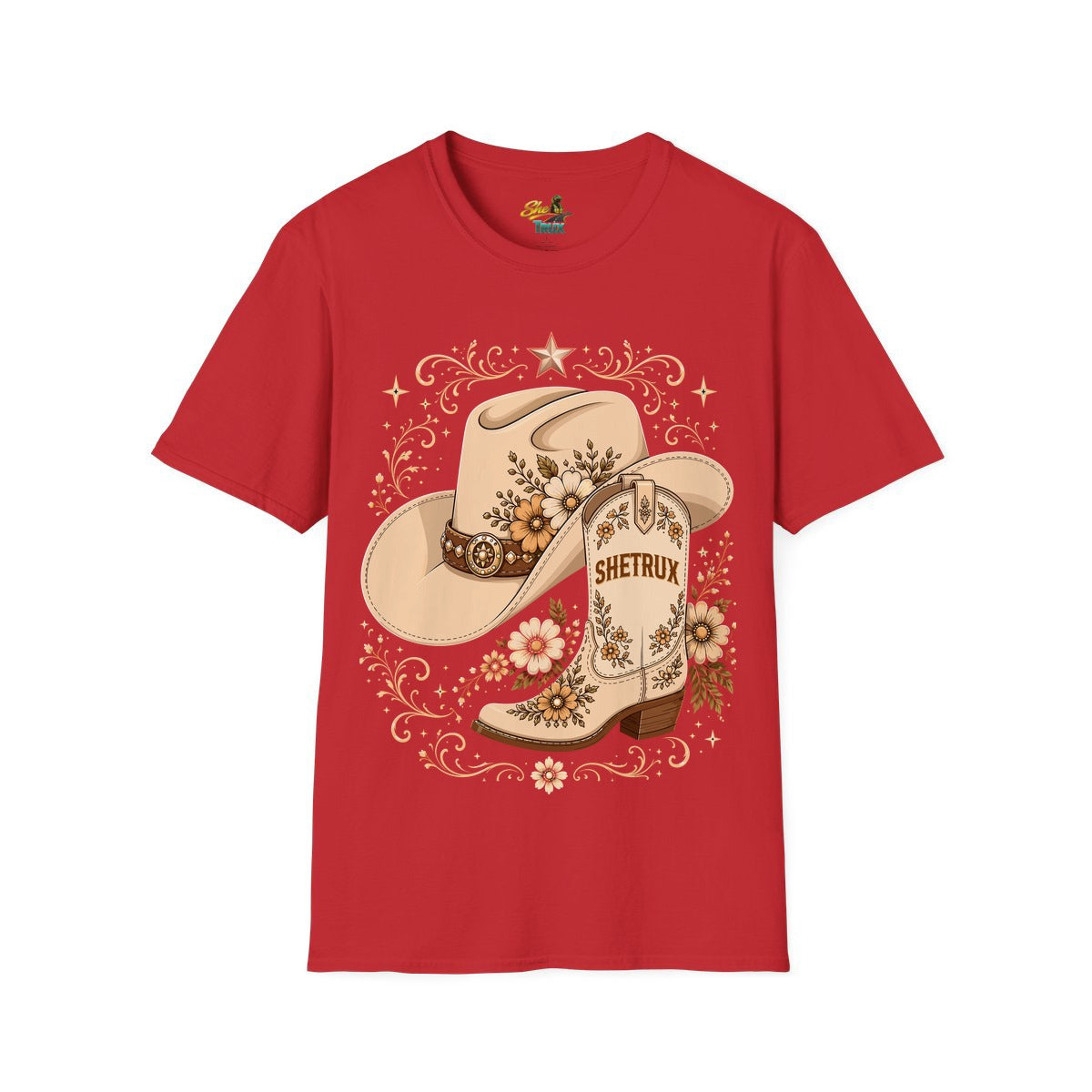SheTrux Hat Boot Tan - T-Shirt - Multiple Colors