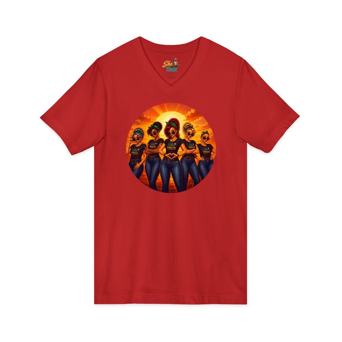 SheTrux Women Sunset - V-Neck - Multiple Colors