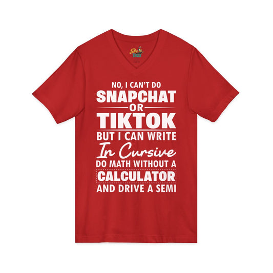 Snapchat Tiktok - V-Neck - Multiple Colors