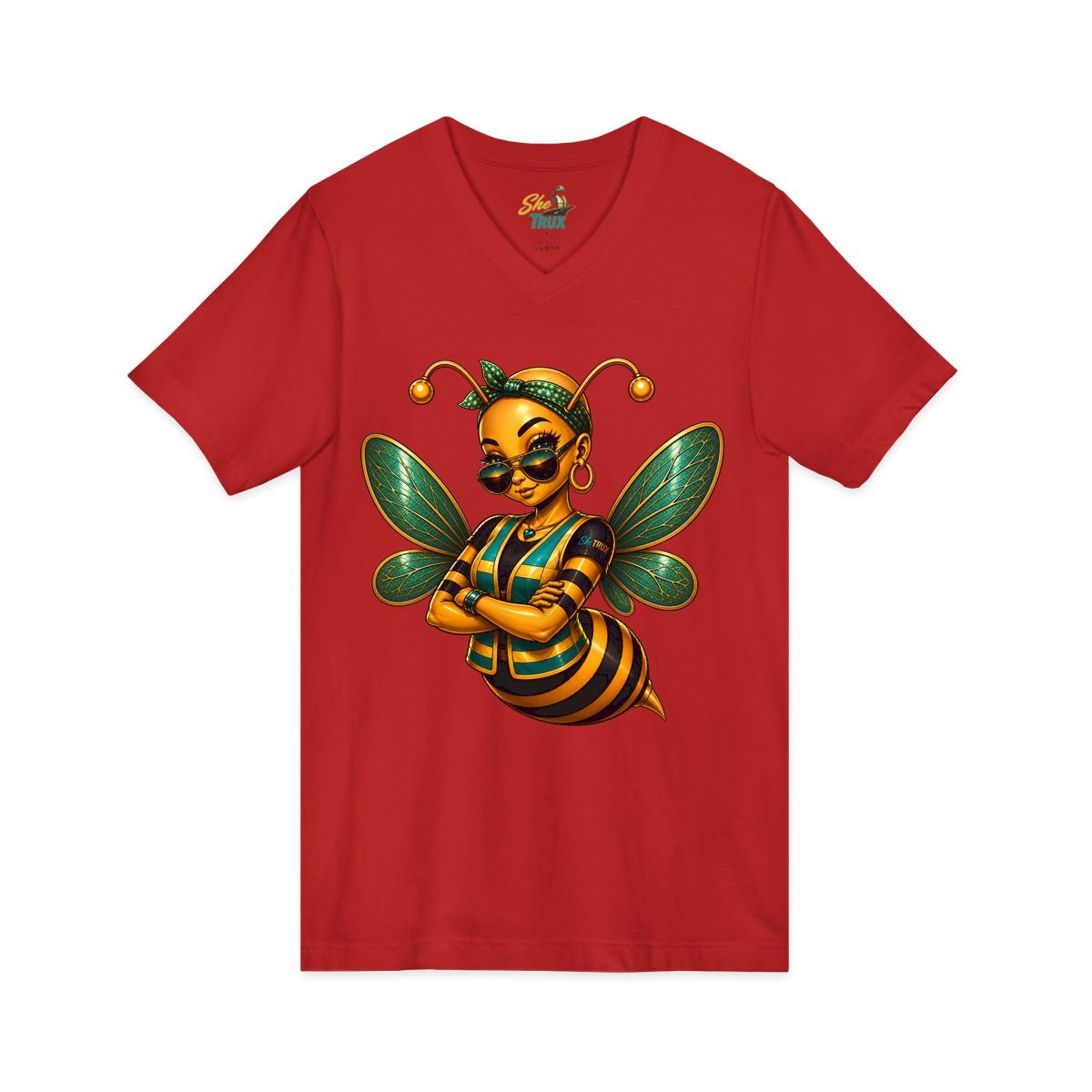SheTrux Bee Bald - V-Neck - Multiple Colors