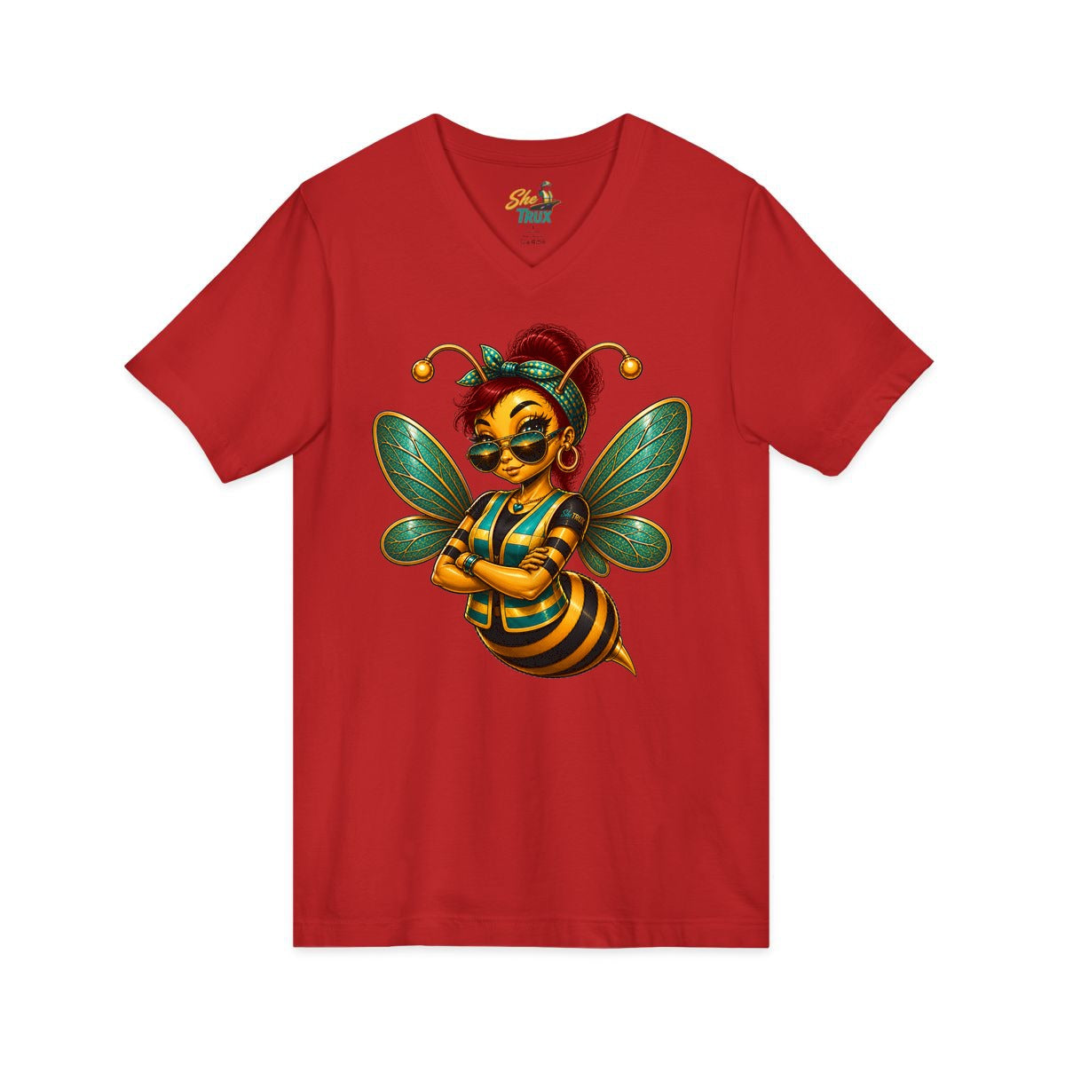 SheTrux Bee Red - V-Neck - Multiple Colors
