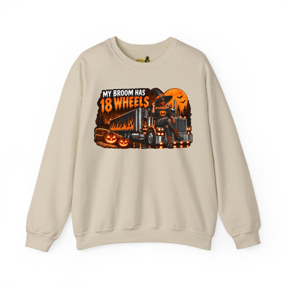 Halloween - My Broom Has 18 Wheels - Sweatshirt - Multiple Colors