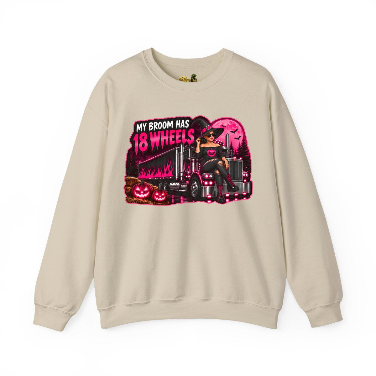 Halloween - My Broom Has 18 Wheels - Sweatshirt - Multiple Colors