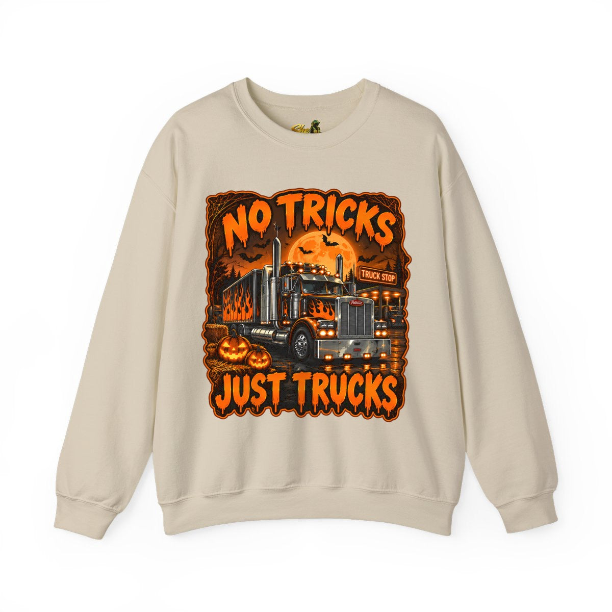 Halloween - No Tricks Just Trucks - Sweatshirt - Multiple Colors