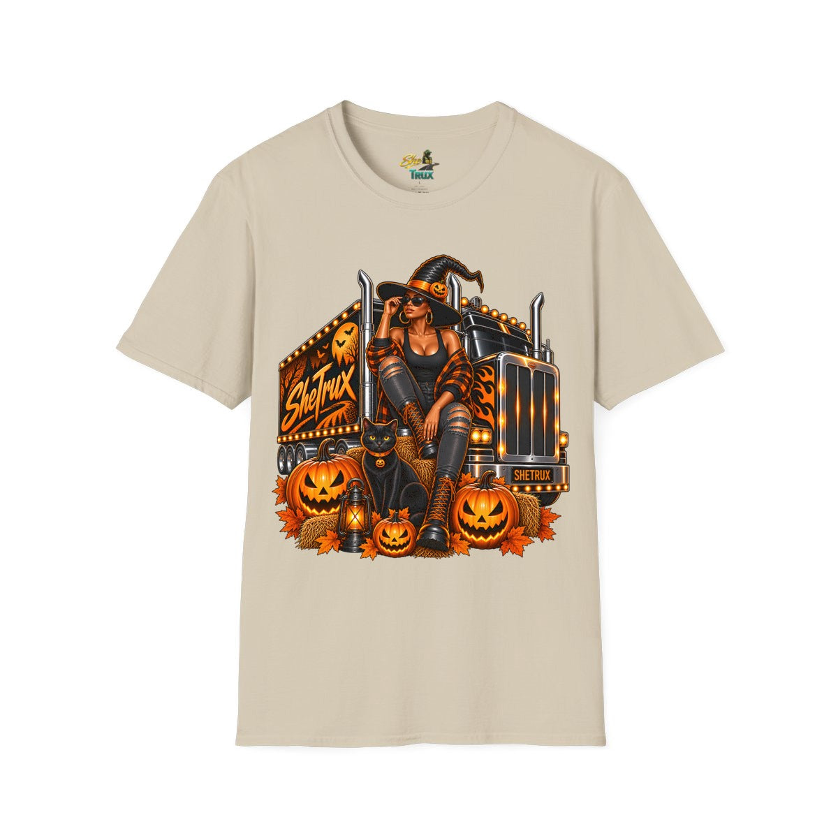Halloween - Witch on Truck - T-Shirt - Multiple Colors