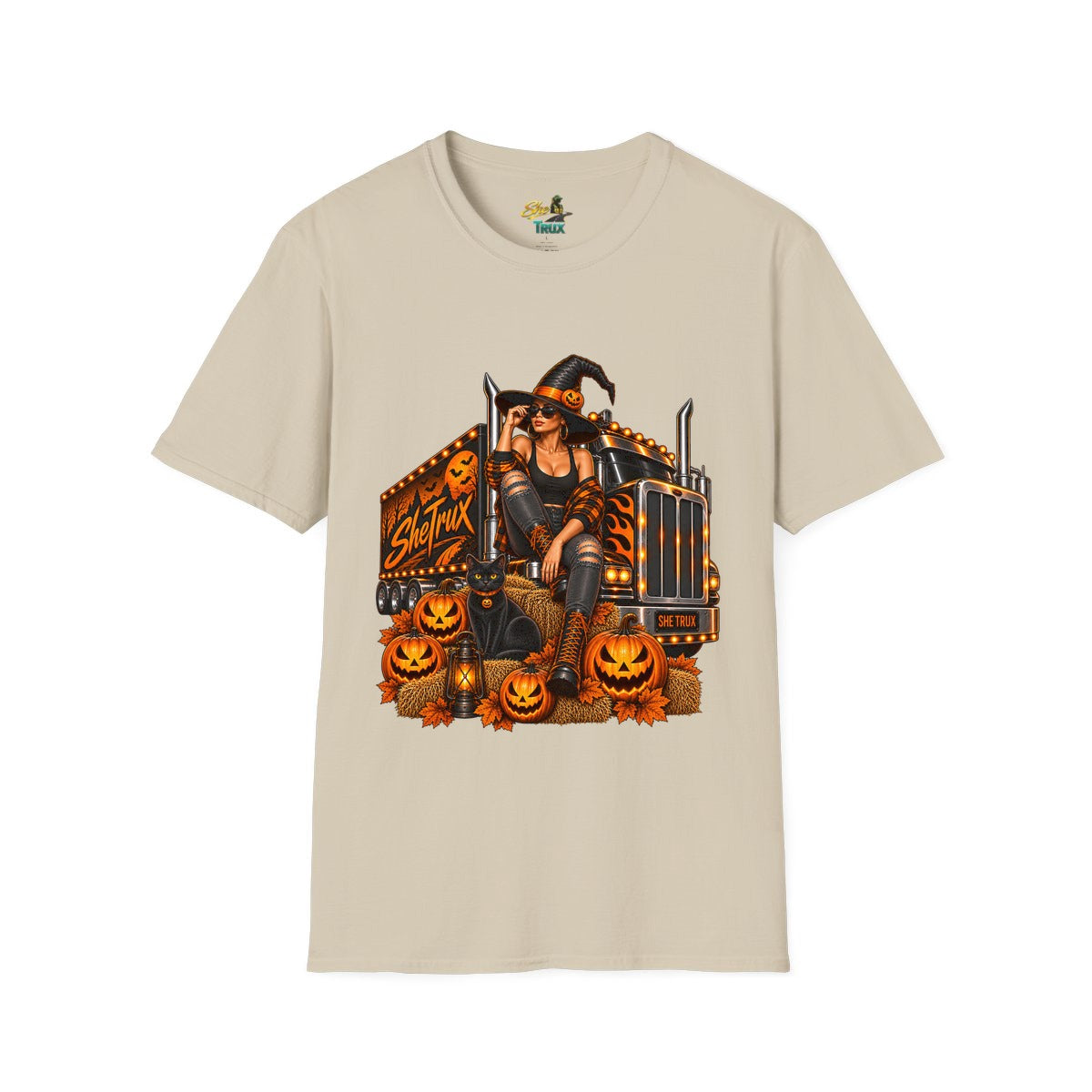 Halloween - Witch on Truck - T-Shirt - Multiple Colors