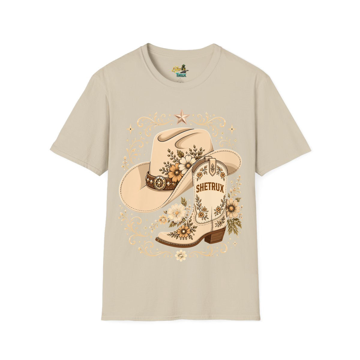 SheTrux Hat Boot Tan - T-Shirt - Multiple Colors