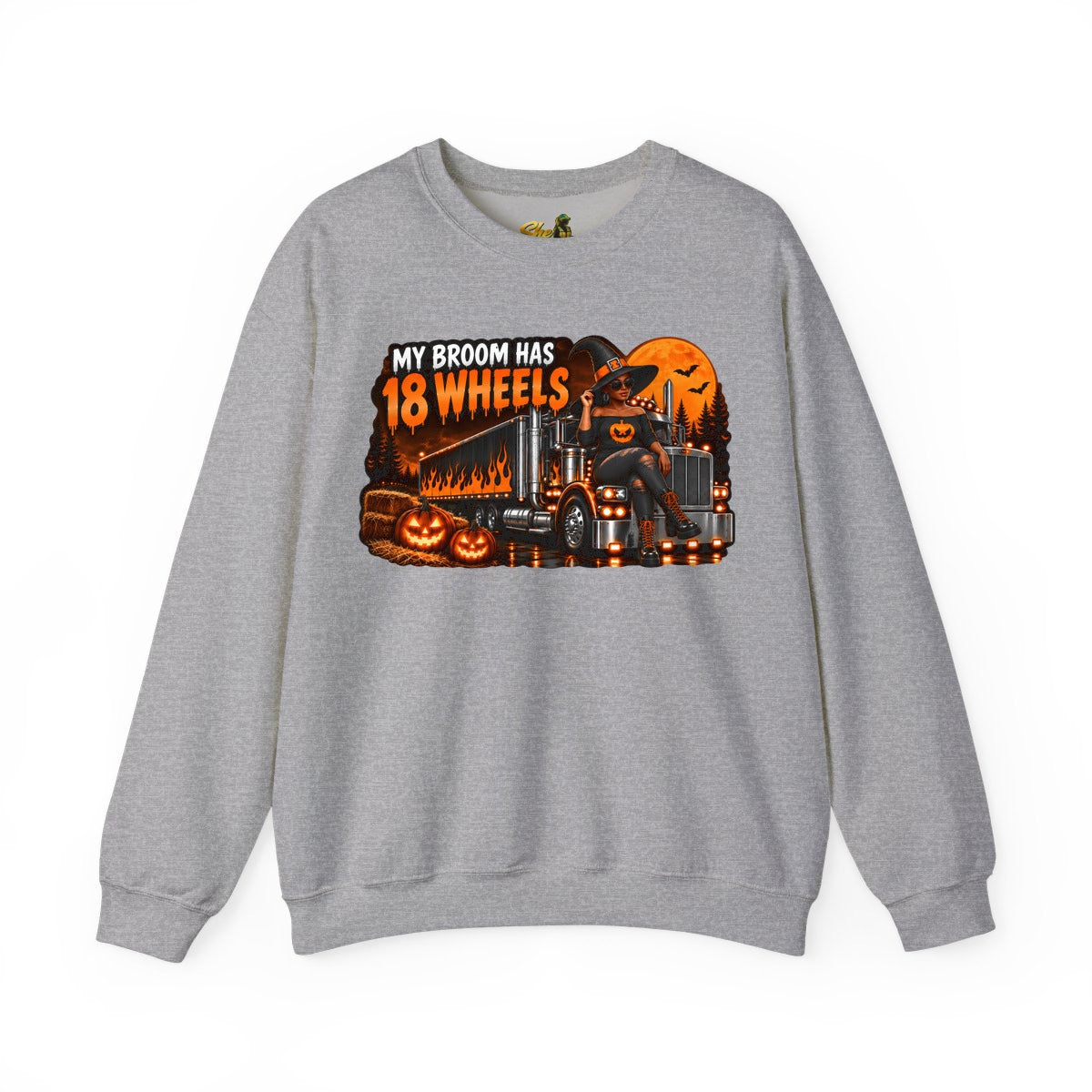 Halloween - My Broom Has 18 Wheels - Sweatshirt - Multiple Colors