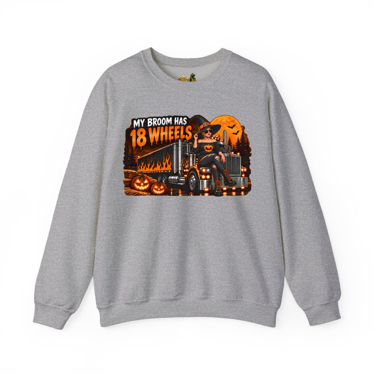 Halloween - My Broom Has 18 Wheels - Sweatshirt - Multiple Colors