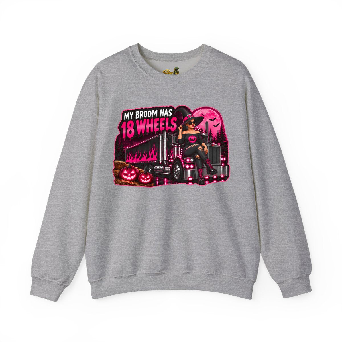 Halloween - My Broom Has 18 Wheels - Sweatshirt - Multiple Colors