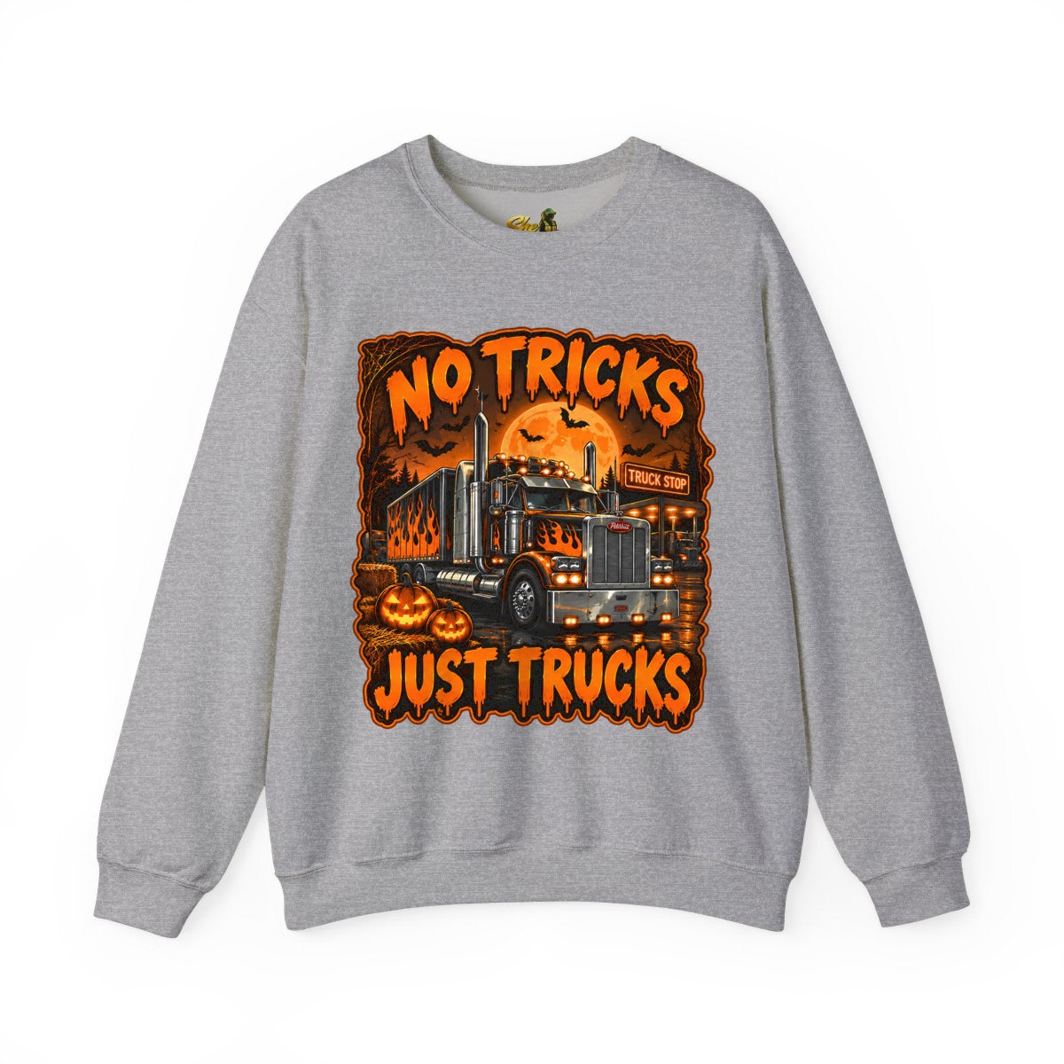 Halloween - No Tricks Just Trucks - Sweatshirt - Multiple Colors