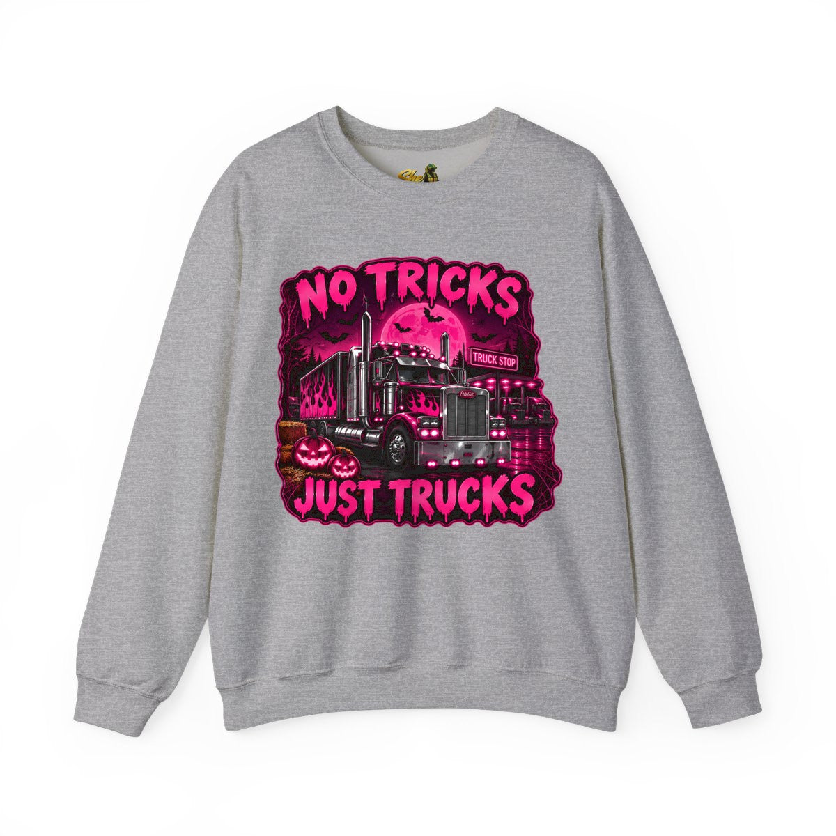 Halloween - No Tricks Just Trucks - Sweatshirt - Multiple Colors